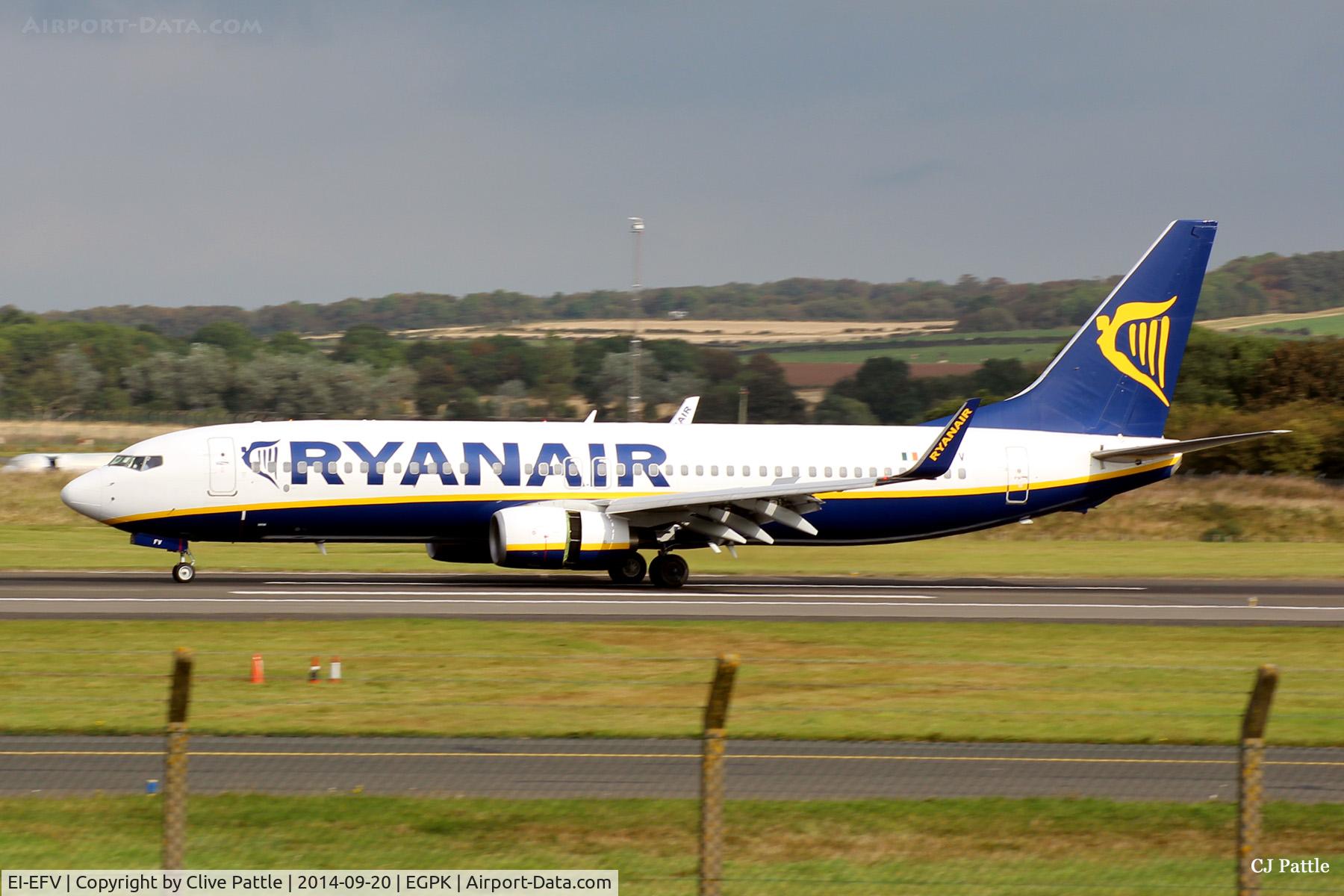 EI-EFV, 2009 Boeing 737-8AS C/N 35017, In action at Prestwick