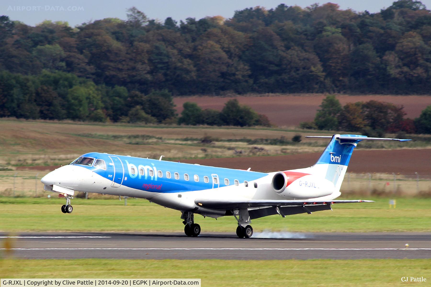 G-RJXL, 2001 Embraer ERJ-135ER (EMB-135ER) C/N 145376, BMI Embraer undergoes Crew Training at a quiet Prestwick with numerous touch and gos ...