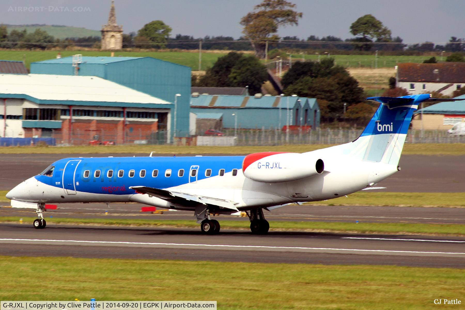 G-RJXL, 2001 Embraer ERJ-135ER (EMB-135ER) C/N 145376, BMI Embraer undergoes Crew Training at a quiet Prestwick with numerous touch and gos ...