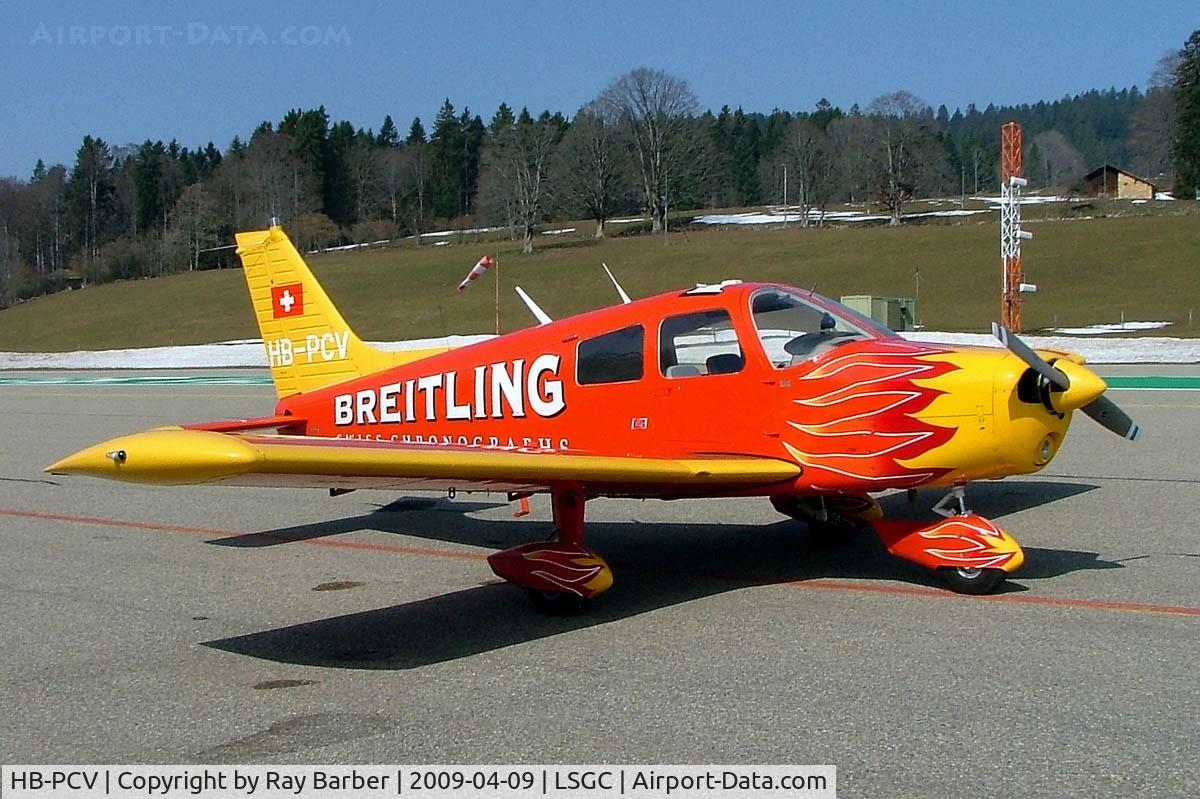 HB-PCV, 1976 Piper PA-28-140 Cherokee Cruiser C/N 28-7725096, Piper PA-28-140 Cherokee Cruiser [28-7725096] La Chaux-de-Fonds~HB 09/04/2009