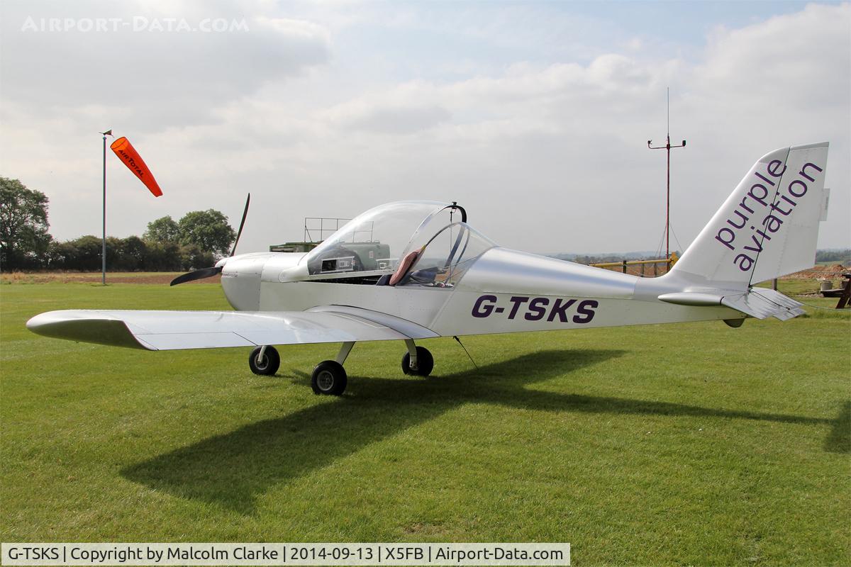 G-TSKS, 2009 Cosmik EV-97 TeamEurostar UK C/N 3320, Cosmik EV-97 Teameurostar UK, Fishburn Airfield, September 13th 2014.