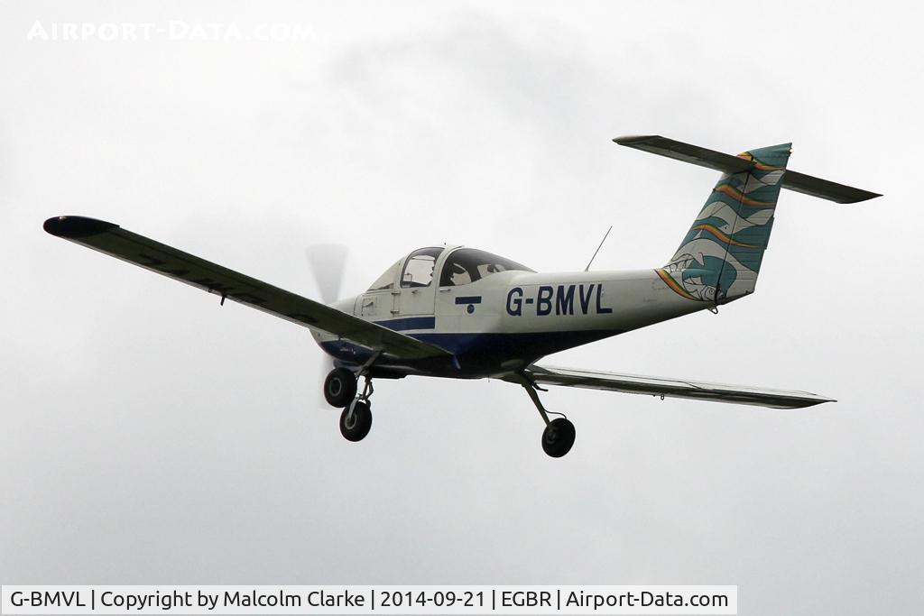 G-BMVL, 1979 Piper PA-38-112 Tomahawk Tomahawk C/N 38-79A0033, Piper PA-38-112 Tomahawk at the Real Aeroplane Club's Helicopter Fly-In, Breighton Airfield, North Yorkshire, September 21st 2014.