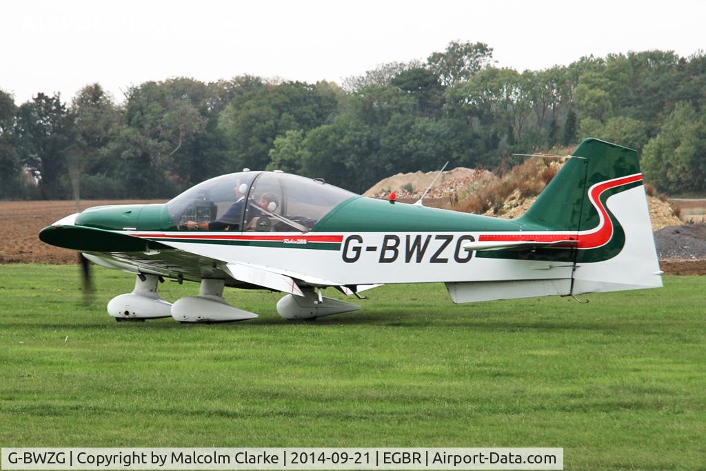 G-BWZG, 1997 Robin R-2160 Alpha Sport C/N 311, Robin R-2160 at the Real Aeroplane Company's Helicopter Fly-In, Breighton Airfield, North Yorkshire, September 21st 2014.