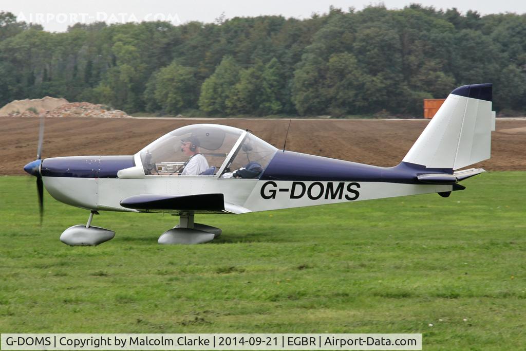 G-DOMS, 2004 Aerotechnik EV-97A Eurostar C/N PFA 315-14254, Aerotechnik EV-97A Eurostar at the Real Aeroplane Club's Helicopter Fly-In, Breighton Airfield, North Yorkshire, September 21st 2014.