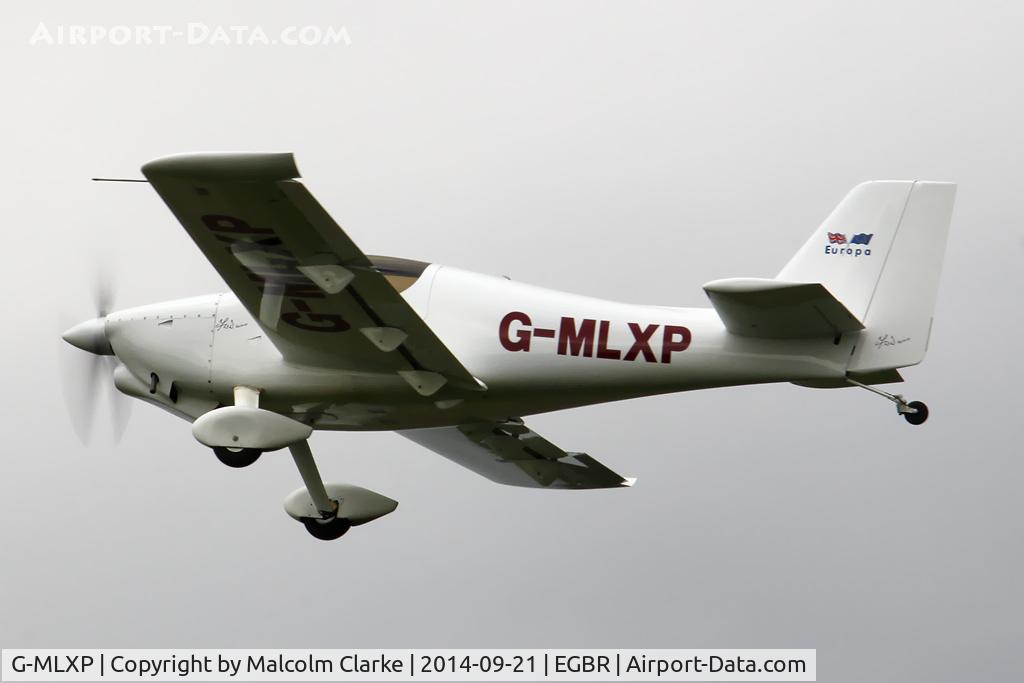 G-MLXP, 2013 Europa  C/N PFA 247-12974, Europa at the Real Aeroplane Club's Helicopter Fly-In, Breighton Airfield, North Yorkshire, September 21st 2014.