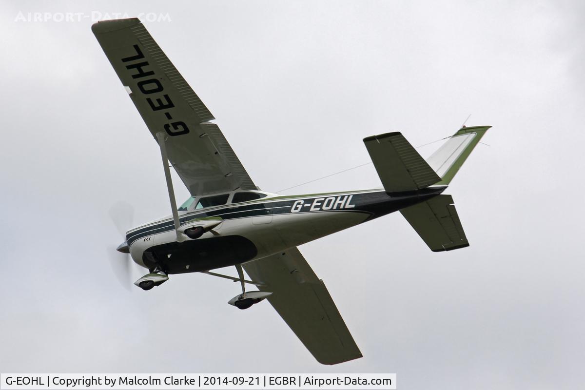 G-EOHL, 1968 Cessna 182L Skylane C/N 182-59279, Cessna 182L Skylane at the Real Aeroplane Club's Helicopter Fly-In, Breighton Airfield, North Yorkshire, September 21st 2014.