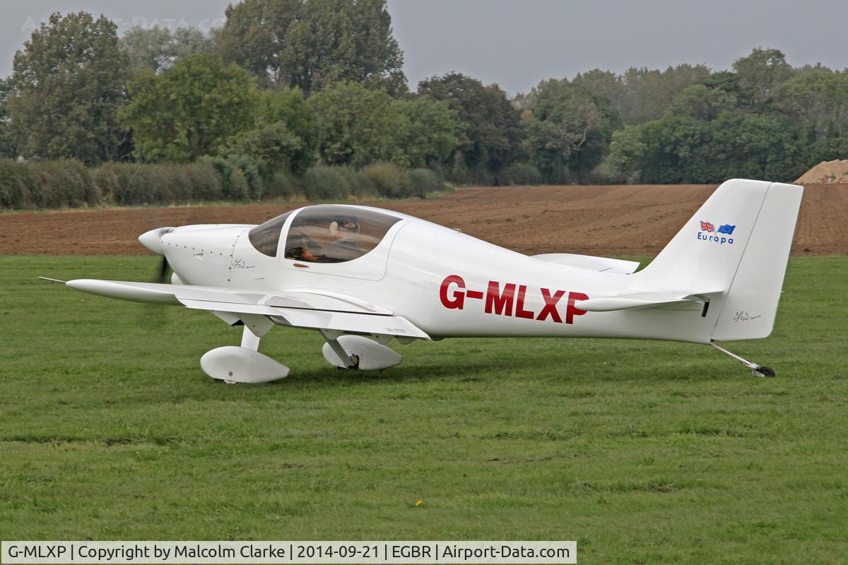 G-MLXP, 2013 Europa  C/N PFA 247-12974, Europa at the Real Aeroplane Club's Helicopter Fly-In, Breighton Airfield, North Yorkshire, September 21st 2014.