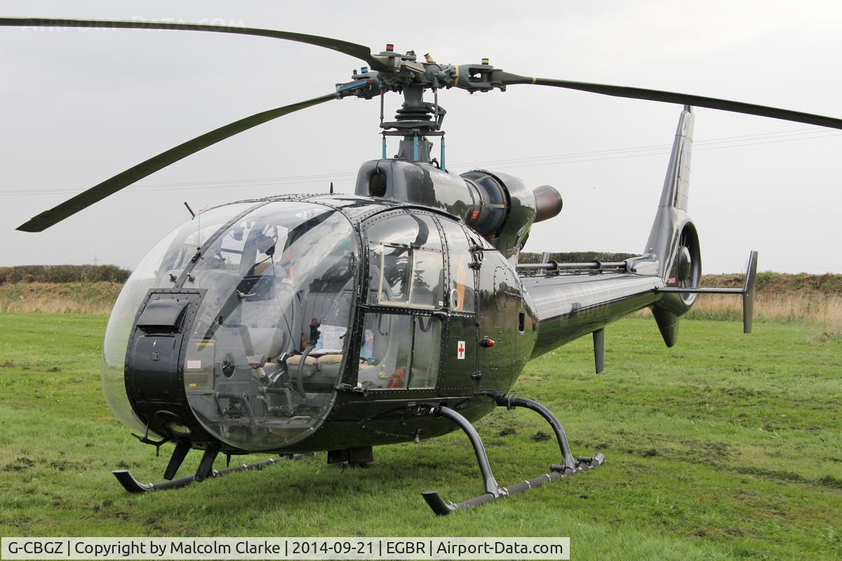 G-CBGZ, 1982 Westland SA-341C Gazelle HT2 C/N 1915, Westland SA-341C Gazelle HT2 at the Real Aeroplane Club's Helicopter Fly-In, Breighton Airfield, North Yorkshire, September 21st 2014.