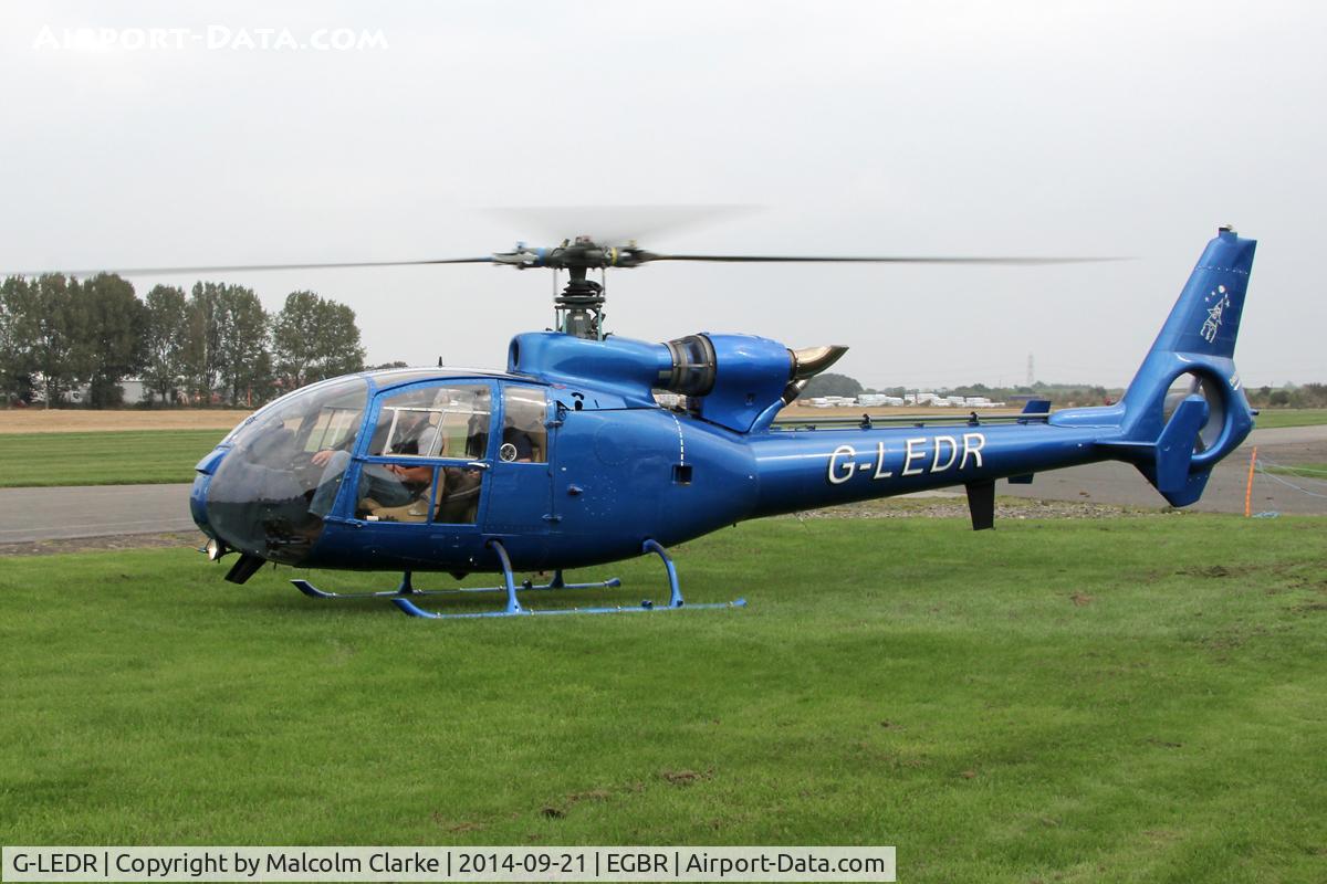 G-LEDR, 1973 Westland SA-341C Gazelle HT2 C/N 1081, Westland SA-341C Gazelle HT2 at the Real Aeroplane Club's Helicopter Fly-In, Breighton Airfield, North Yorkshire, September 21st 2014.