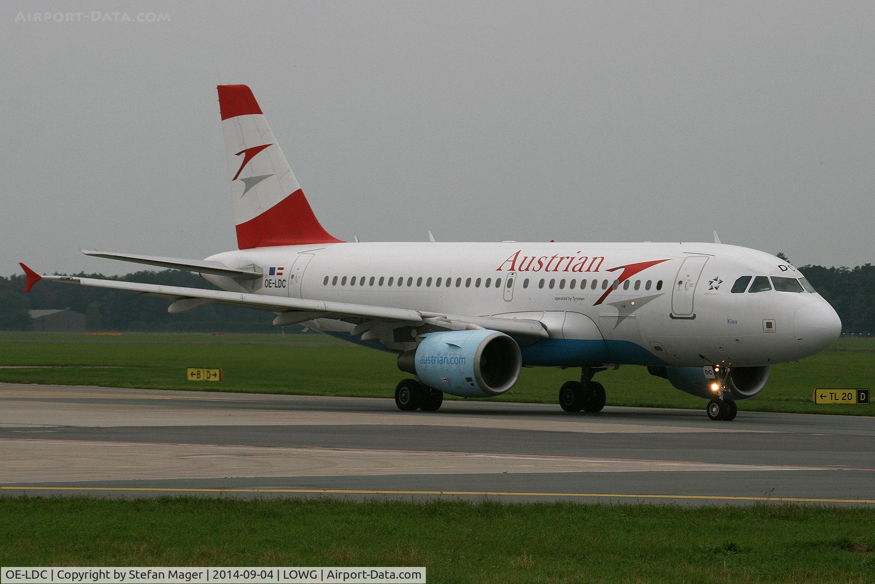 OE-LDC, 2004 Airbus A319-112 C/N 2262, Austrian A319 rare visit @ GRZ