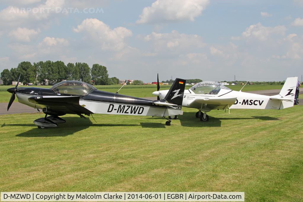 D-MZWD, 2006 Roland Z-602 XL C/N DX-9514, Together with D-MSCV, Roland Z-602 XL at The Real Aeroplane Club's Biplane and Open Cockpit Fly-In, Breighton Airfield, June 1st 2014.