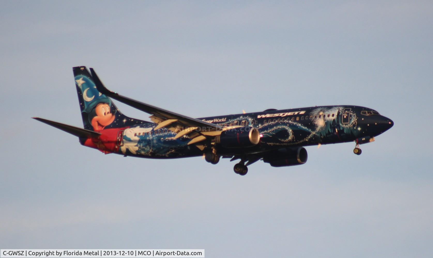 C-GWSZ, 2010 Boeing 737-8CT C/N 37092, West Jet Disney plane 737-800
