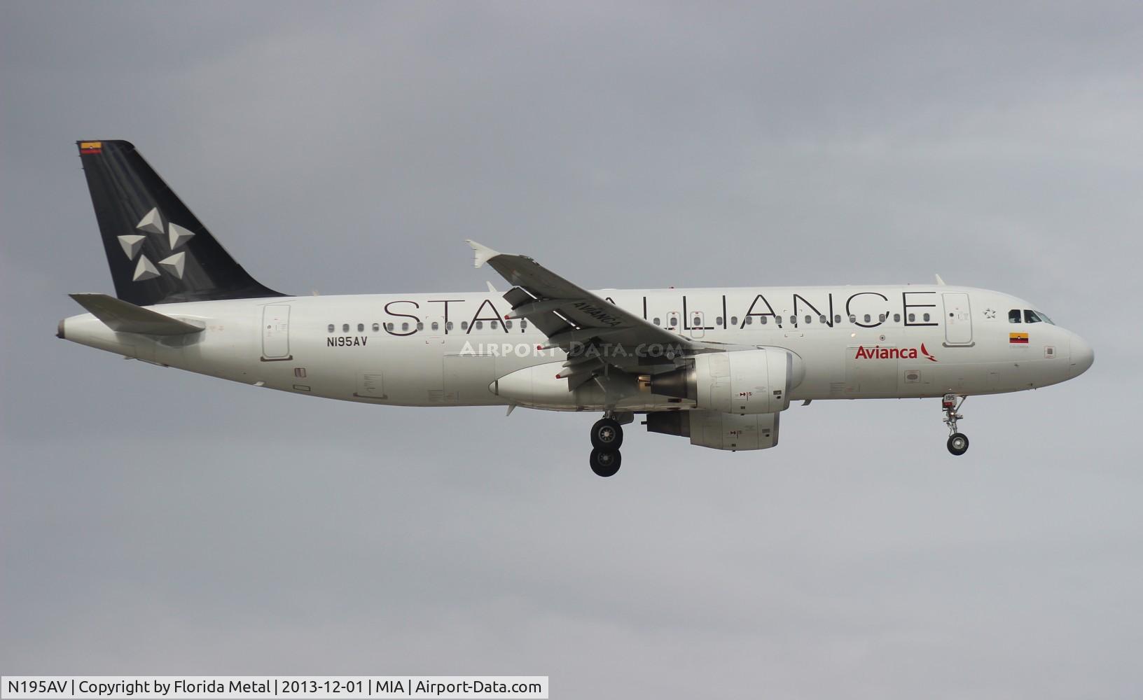N195AV, 2012 Airbus A320-214 C/N 5195, Avianca Star Alliance A320