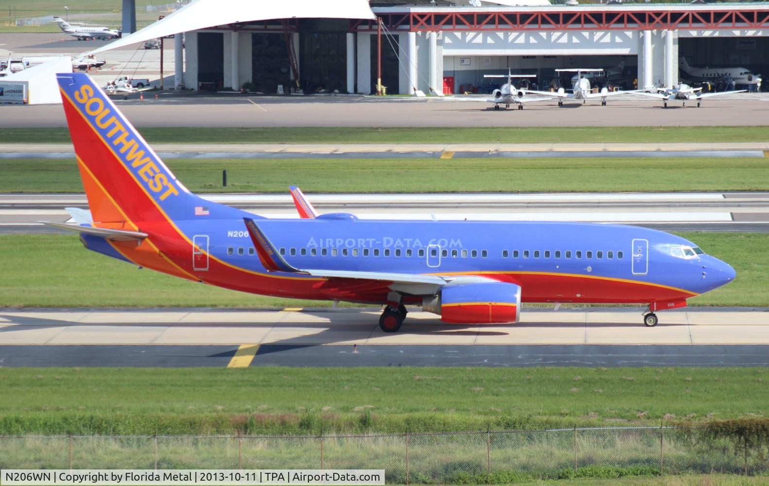 N206WN, 2005 Boeing 737-7H4 C/N 34011, Southwest 737-700