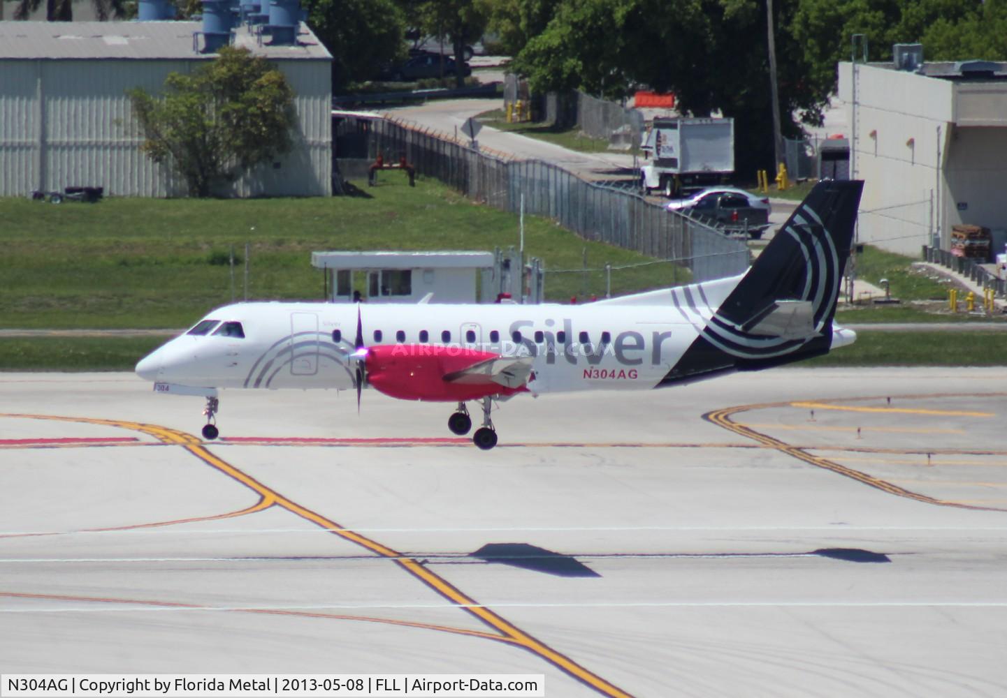 N304AG, 1997 Saab 340B C/N 340B-418, Silver Saab 340
