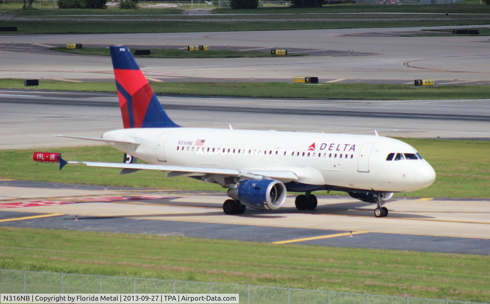 N316NB, 2000 Airbus A319-114 C/N 1249, Delta A319