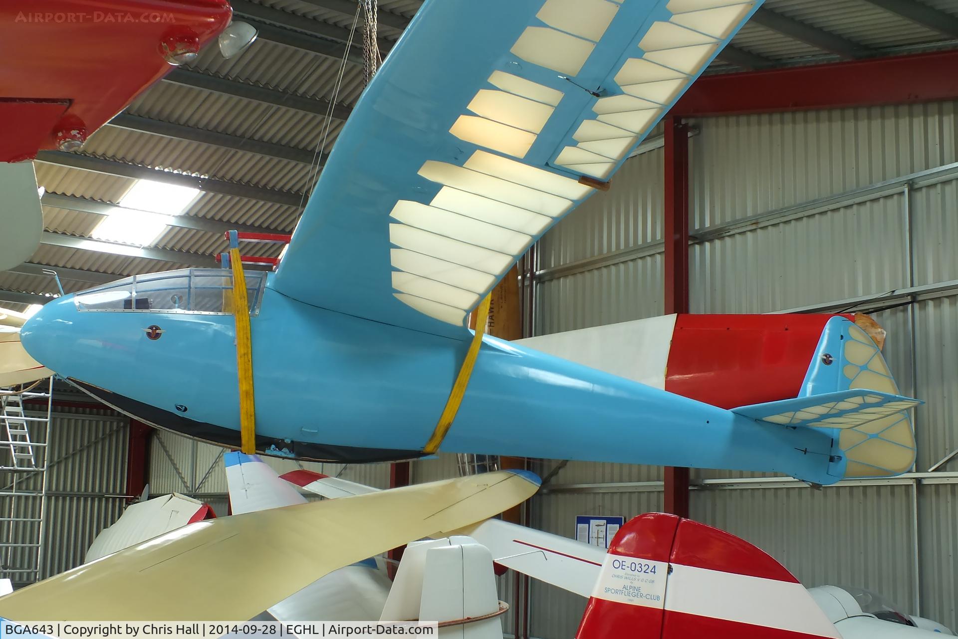 BGA643, 1939 Slingsby T.15 Gull III C/N 364, Gliding Heritage Centre, Lasham