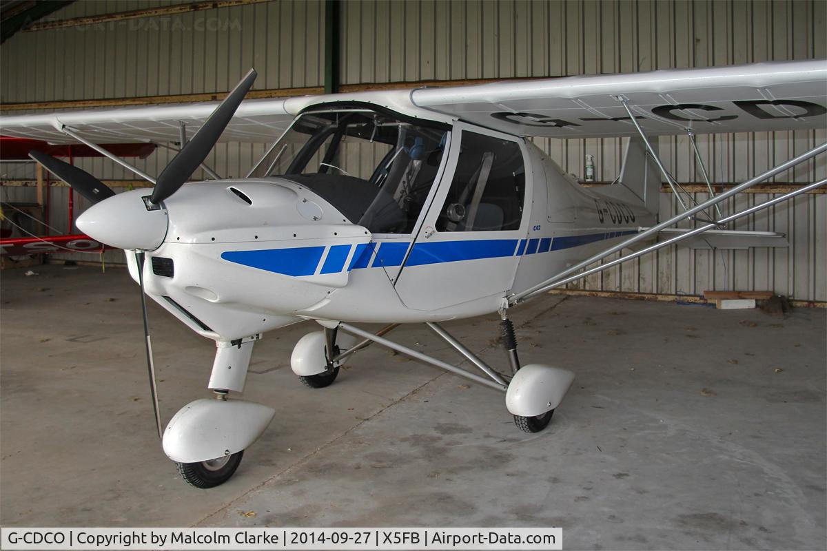 G-CDCO, 2005 Comco Ikarus C42 FB UK C/N PFA 322-14315, Ikarus C42 FB UK, Fishburn Airfield UK, September 27th 2014.