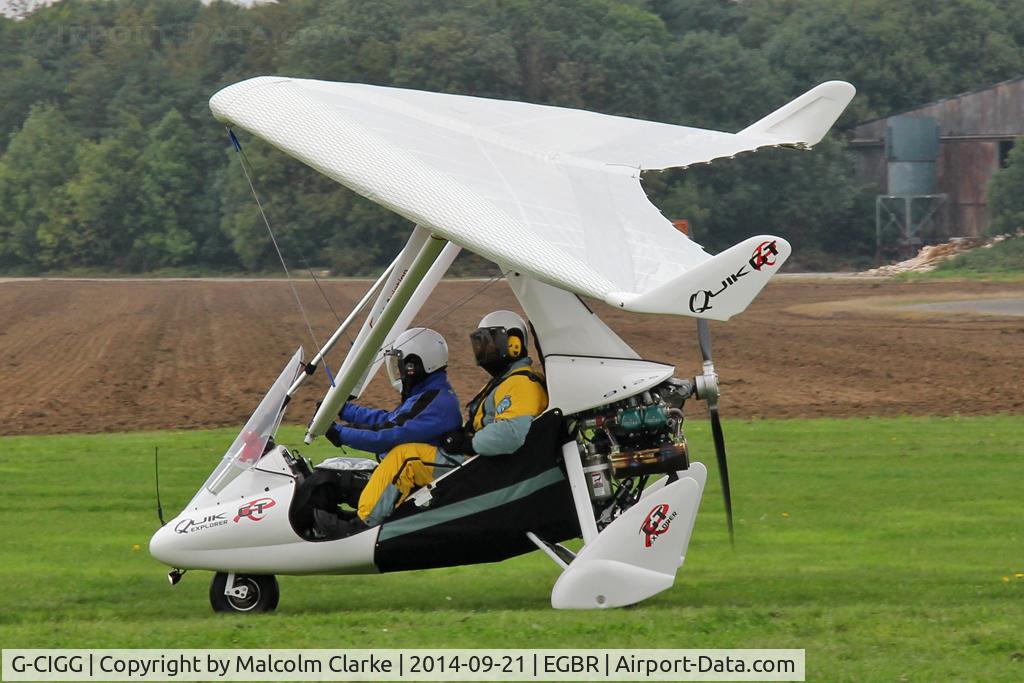 G-CIGG, 2014 P&M Aviation Quik GTR C/N 8690, P&M Aviation Quik GTR at the Real Aeroplane Club's Helicopter Fly-In, Breighton Airfield, North Yorkshire, September 21st 2014.