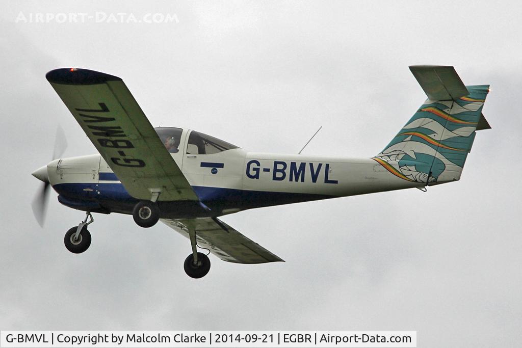 G-BMVL, 1979 Piper PA-38-112 Tomahawk Tomahawk C/N 38-79A0033, Piper PA-38-112 Tomahawk at the Real Aeroplane Club's Helicopter Fly-In, Breighton Airfield, North Yorkshire, September 21st 2014.