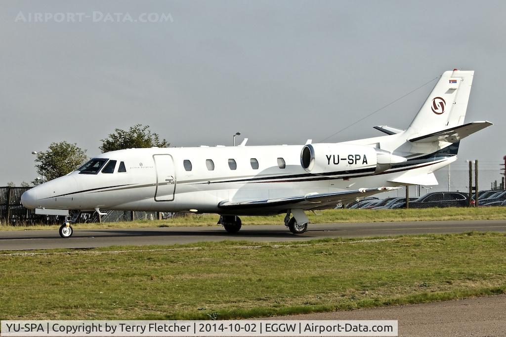 YU-SPA, 2007 Cessna 560XLS Citation Excel C/N 560-5760, Cessna Citation 560XLS c/n 560-5760 at Luton