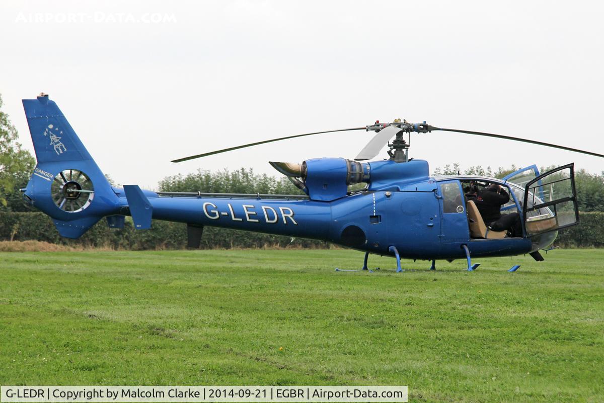 G-LEDR, 1973 Westland SA-341C Gazelle HT2 C/N 1081, Westland SA-341C Gazelle HT2 at the Real Aeroplane Club's Helicopter Fly-In, Breighton Airfield, North Yorkshire, September 21st 2014.