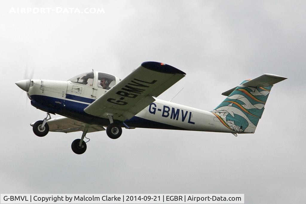 G-BMVL, 1979 Piper PA-38-112 Tomahawk Tomahawk C/N 38-79A0033, Piper PA-38-112 Tomahawk at the Real Aeroplane Club's Helicopter Fly-In, Breighton Airfield, North Yorkshire, September 21st 2014.