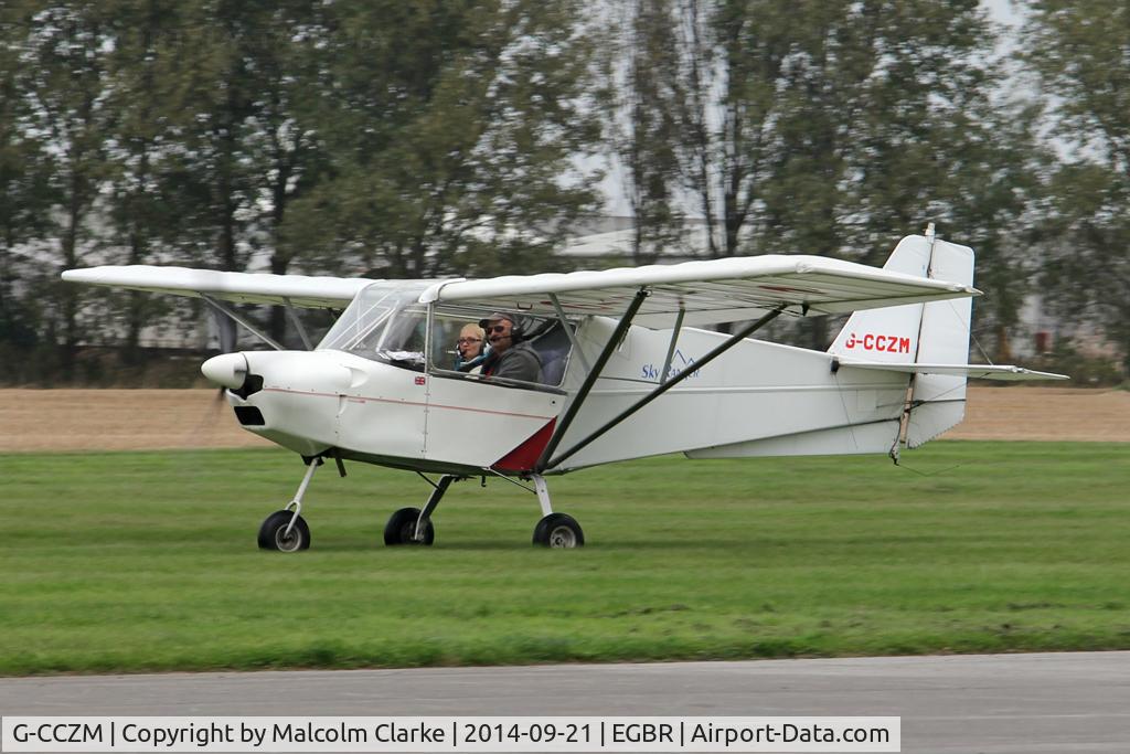 G-CCZM, 2004 Skyranger 912S(1) C/N BMAA/HB/372, Skyranger 912S(1) at the Real Aeroplane Club's Helicopter Fly-In, Breighton Airfield, North Yorkshire, September 21st 2014.