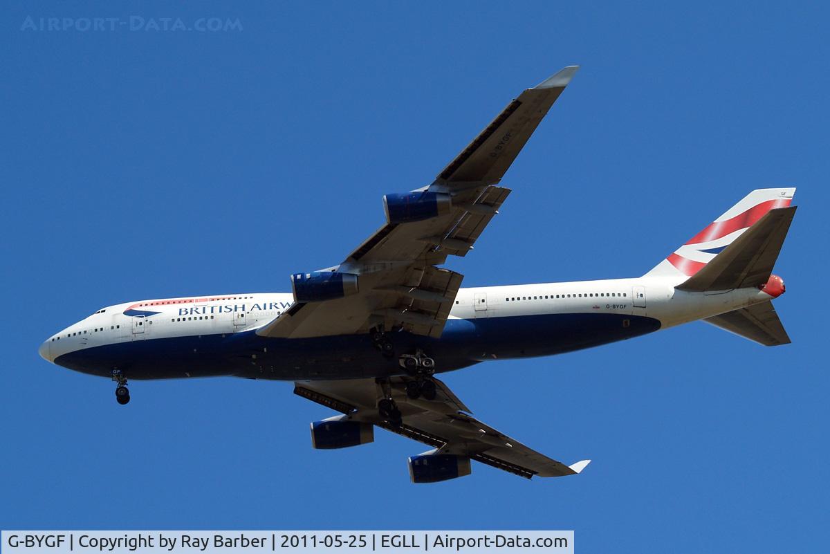 G-BYGF, 1999 Boeing 747-436 C/N 25824, Boeing 747-436 [25824] (British Airways) Home~G 25/05/2011