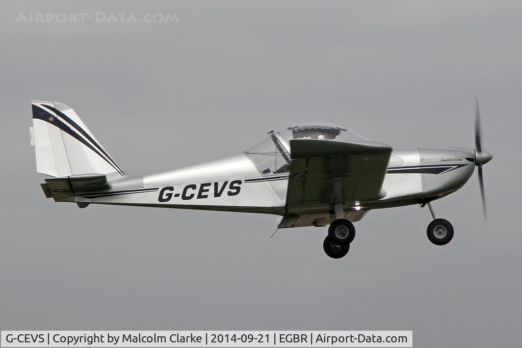 G-CEVS, 2007 Cosmik EV-97 TeamEurostar UK C/N 3102, Cosmik EV-97 Teameurostar UK at the Real Aeroplane Club's Helicopter Fly-In, Breighton Airfield, North Yorkshire, September 21st 2014.
