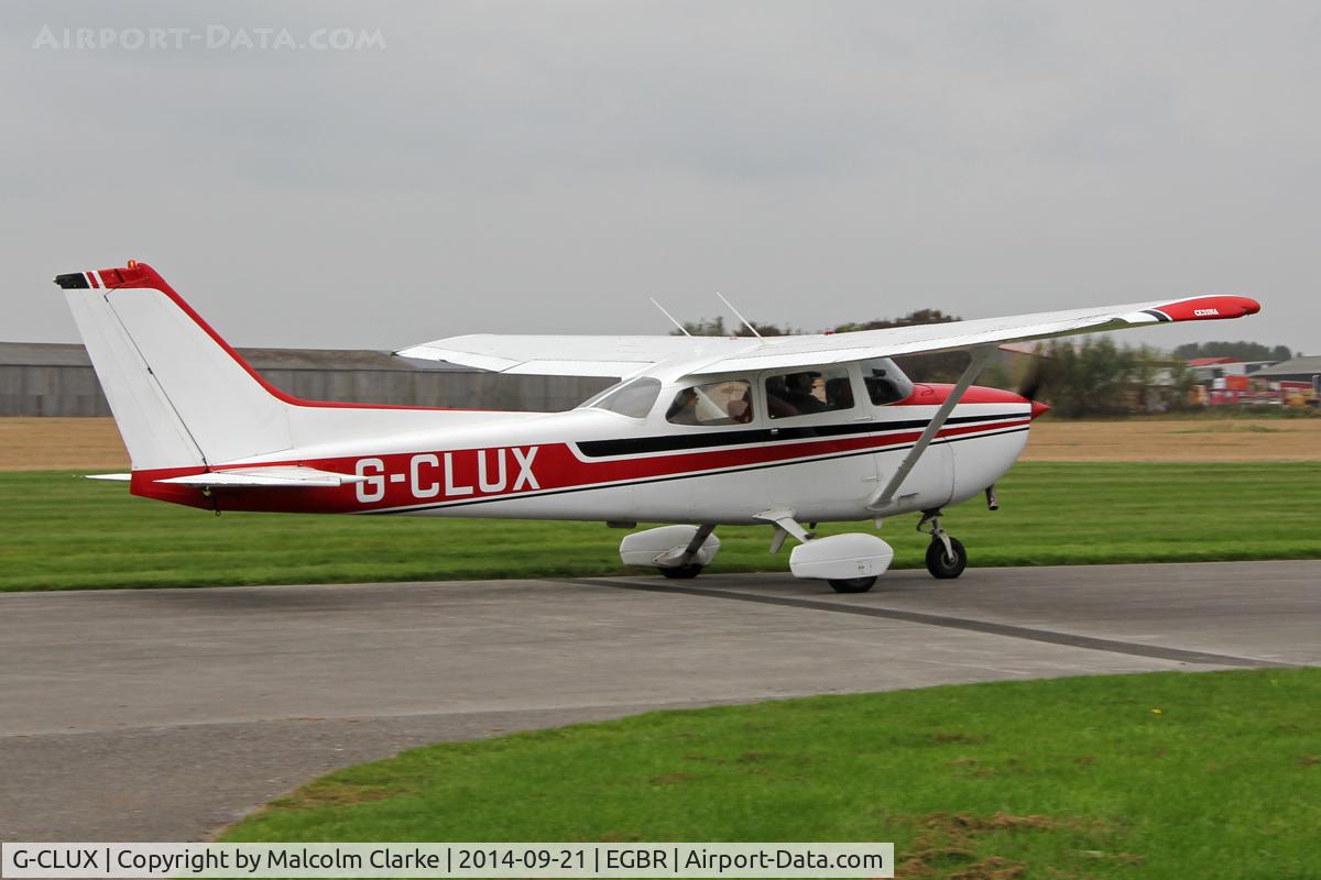 G-CLUX, 1980 Reims F172N Skyhawk C/N 1996, Reims F172N Skyhawk at the Real Aeroplane Club's Helicopter Fly-In, Breighton Airfield, North Yorkshire, September 21st 2014.