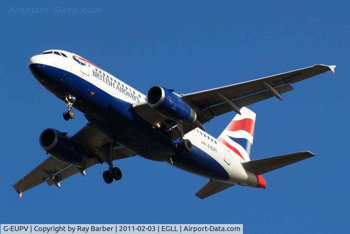 G-EUPV, 2001 Airbus A319-131 C/N 1423, Airbus A319-131 [1423] (British Airways) Home~G 03/02/2011
