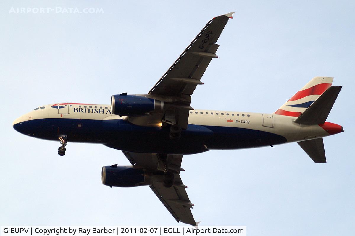 G-EUPV, 2001 Airbus A319-131 C/N 1423, Airbus A319-131 [1423] (British Airways) Home~G 07/02/2011