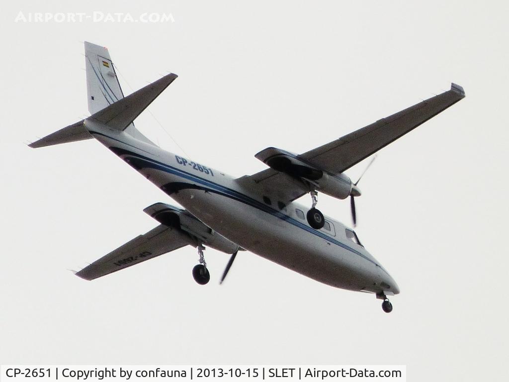 CP-2651, 1985 Gulfstream Aerospace 690D Jetprop 900 C/N 15042, Aeroeste arriving to El Trompillo