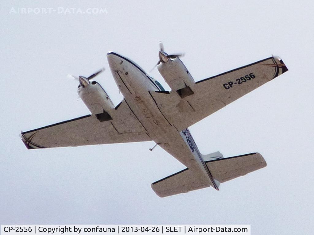CP-2556, 1981 Beech 58TC Baron Baron C/N TK-138, leaving El Trompillo