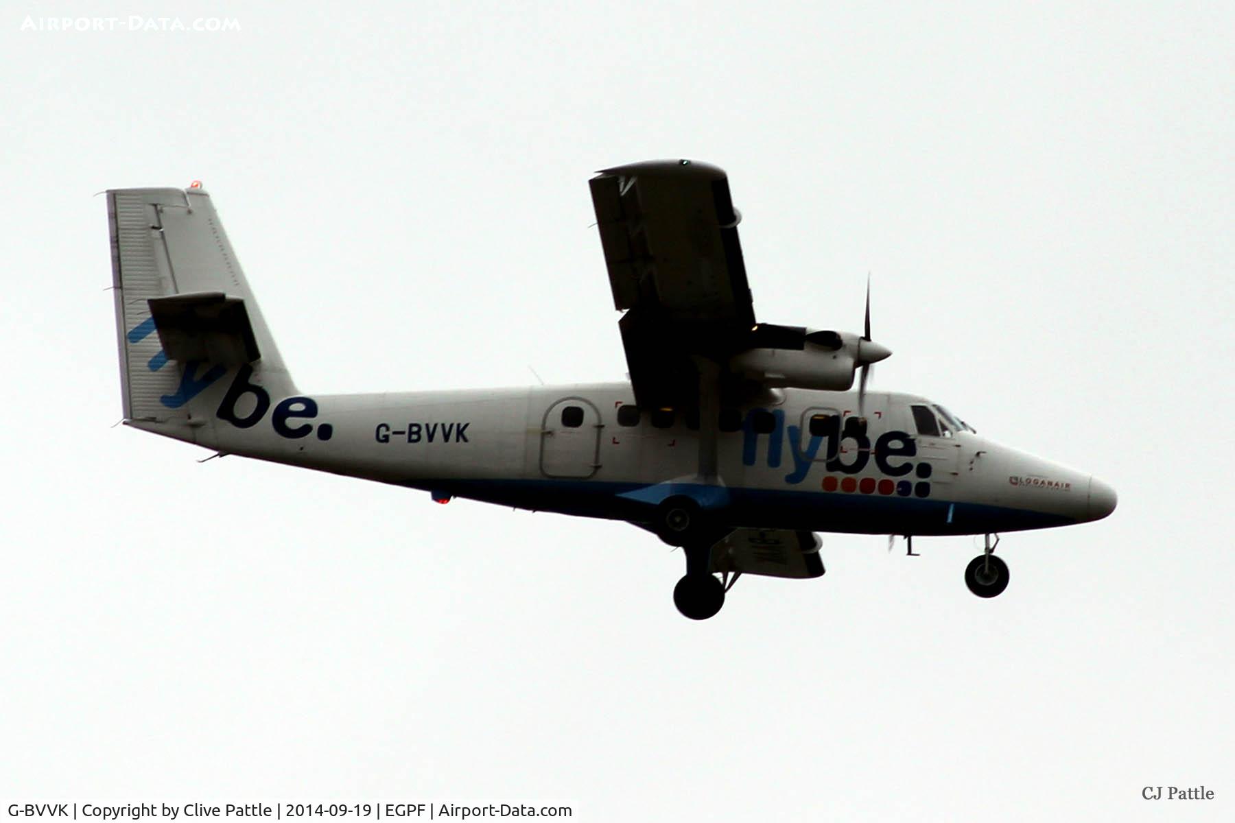 G-BVVK, 1980 De Havilland Canada DHC-6-310 Twin Otter C/N 666, On approach to EGPF