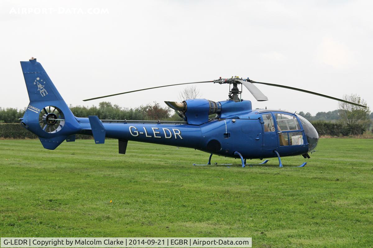 G-LEDR, 1973 Westland SA-341C Gazelle HT2 C/N 1081, Westland SA-341C Gazelle HT2 at the Real Aeroplane Club's Helicopter Fly-In, Breighton Airfield, North Yorkshire, September 21st 2014.