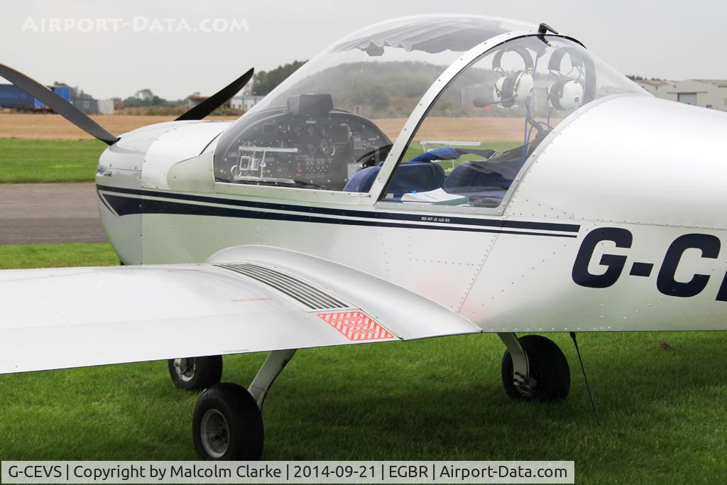 G-CEVS, 2007 Cosmik EV-97 TeamEurostar UK C/N 3102, Cosmik EV-97 Teameurostar UK at the Real Aeroplane Club's Helicopter Fly-In, Breighton Airfield, North Yorkshire, September 21st 2014.