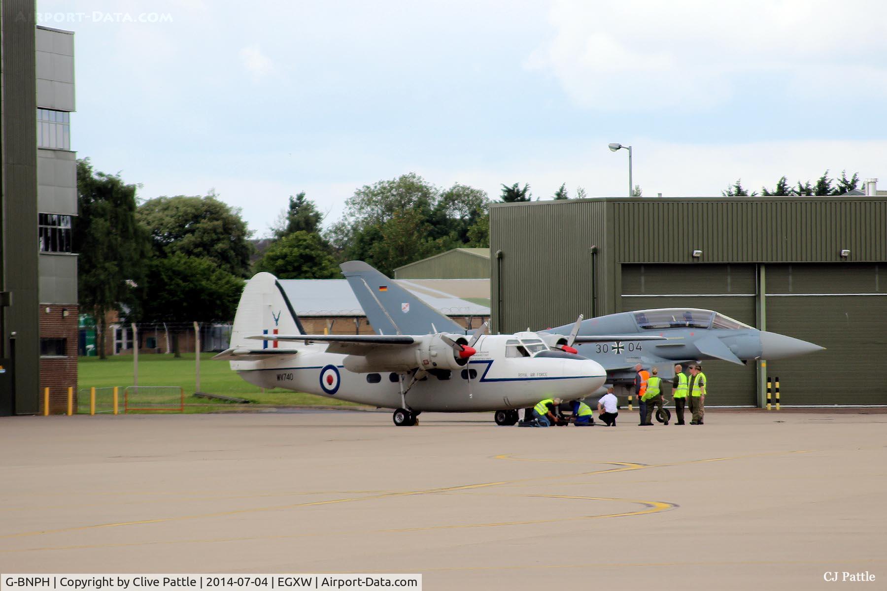 G-BNPH, 1955 Hunting Percival P-66 Pembroke C1 C/N PAC/66/027, Parked up at Waddington Airshow