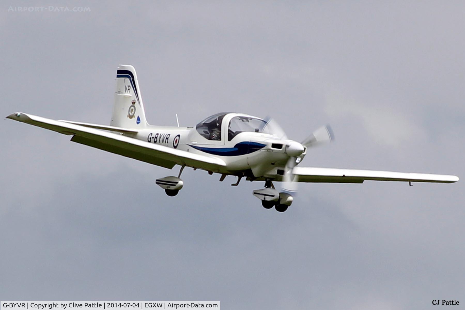 G-BYVR, 2000 Grob G-115E Tutor T1 C/N 82127/E, On approach to Waddington Airshow 2014