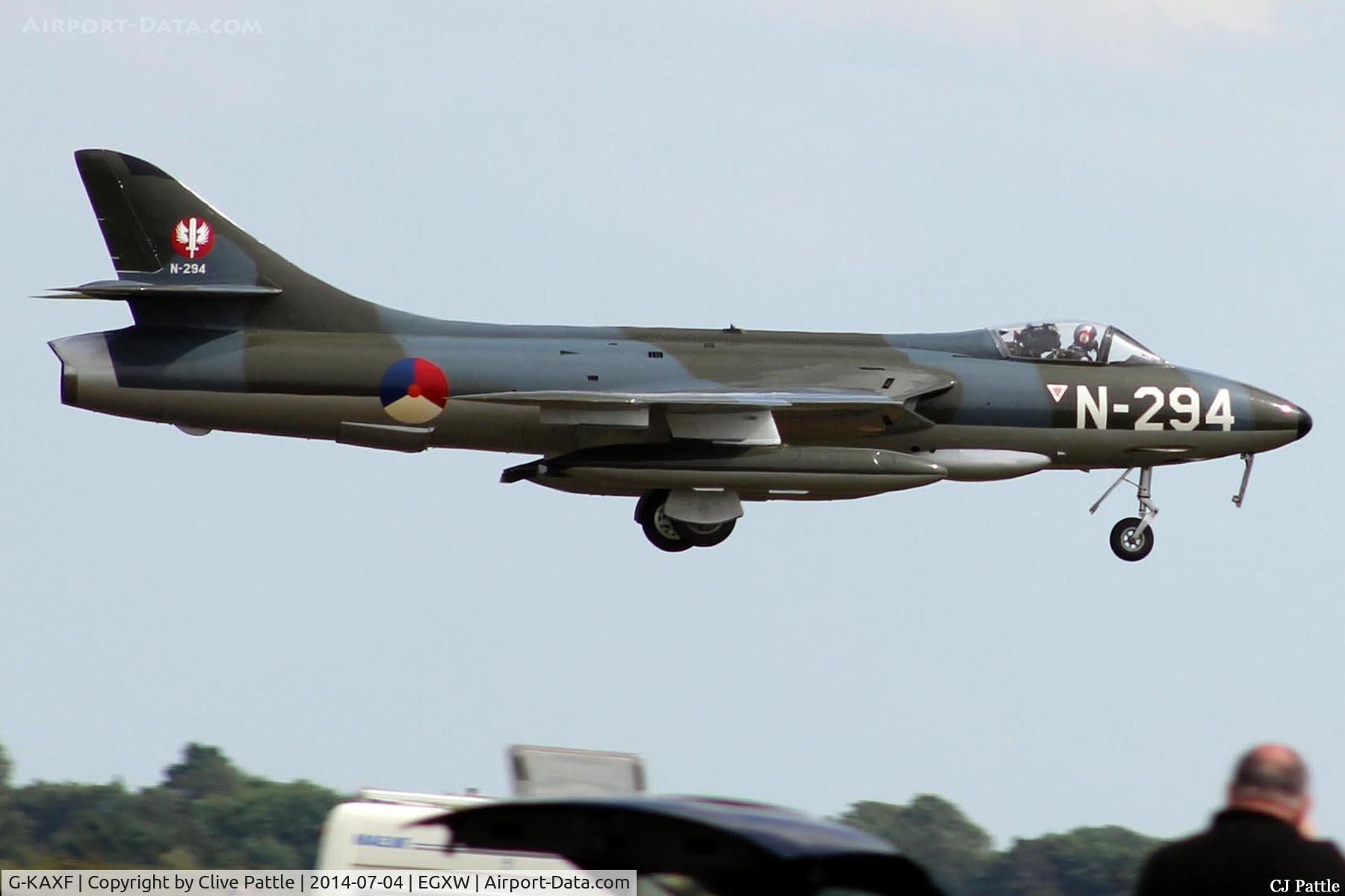 G-KAXF, 1956 Hawker Hunter F.6A C/N S4/U/3361, RAF Waddington Airshow 2014