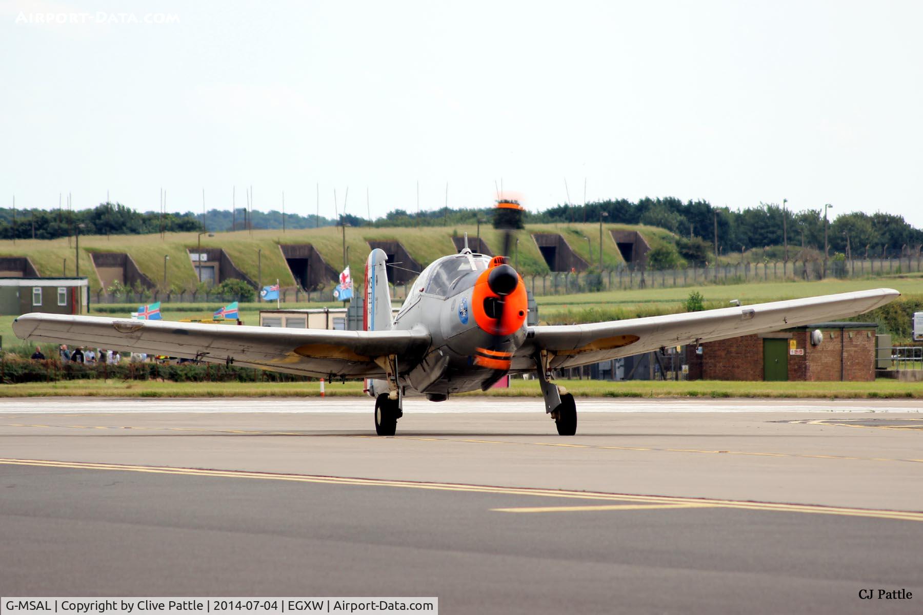 G-MSAL, 1956 Morane-Saulnier MS-733 Alcyon C/N 143, RAF Waddington Airshow 2014