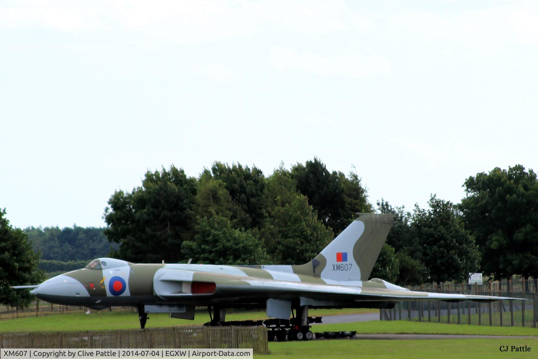 XM607, 1963 Avro Vulcan B.2 C/N Set 71, On Gate Guard Display at RAF Waddington Airshow 2014