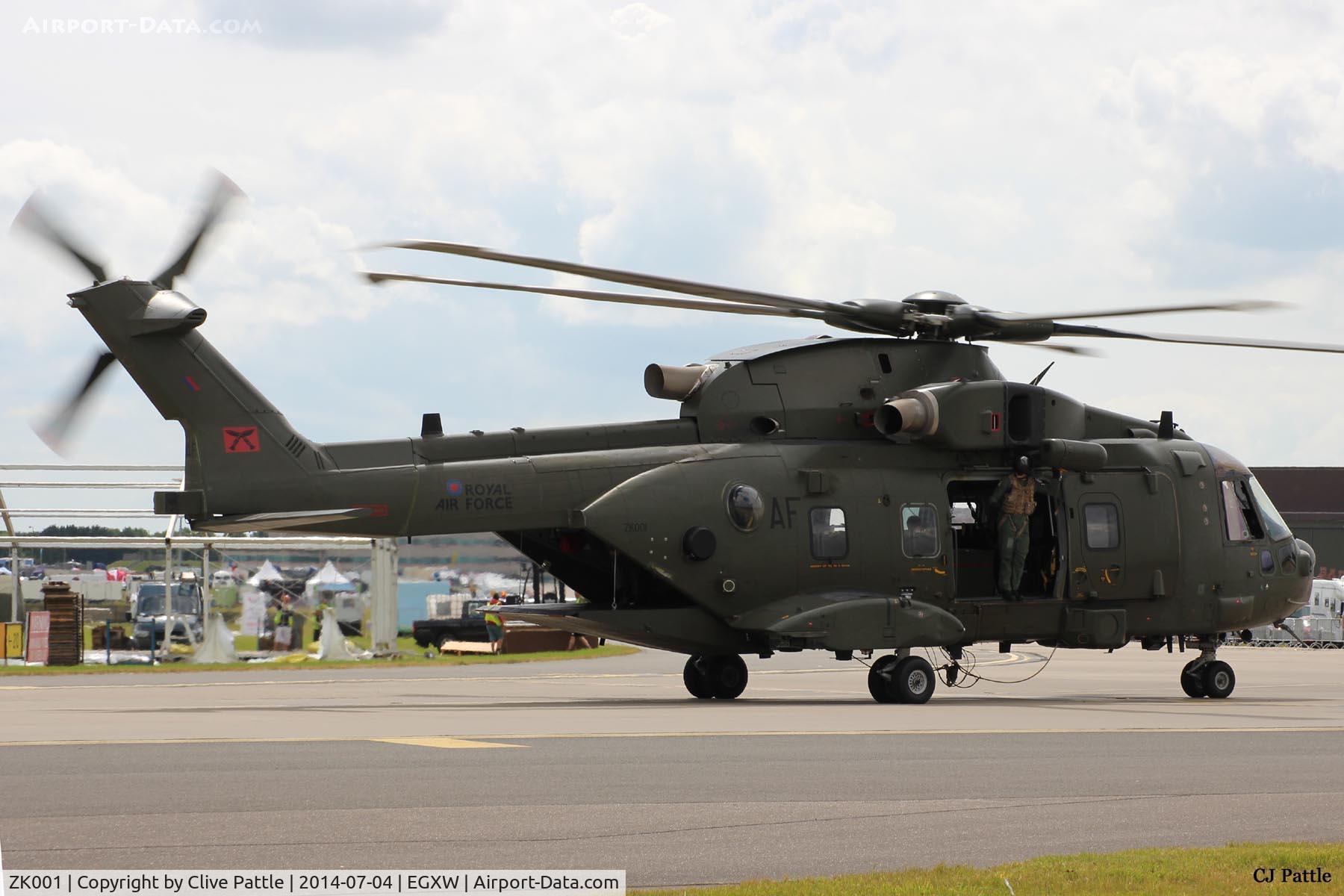 ZK001, 2006 AgustaWestland EH-101 Merlin HC.3A C/N 50160/512011/DEN11, At RAF Waddington Airshow 2014