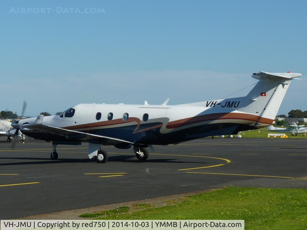 VH-JMU, 2004 Pilatus PC-12/45 C/N 445, Pilatus PC-12 VH MJU at Moorabbin 3 Oct 2012