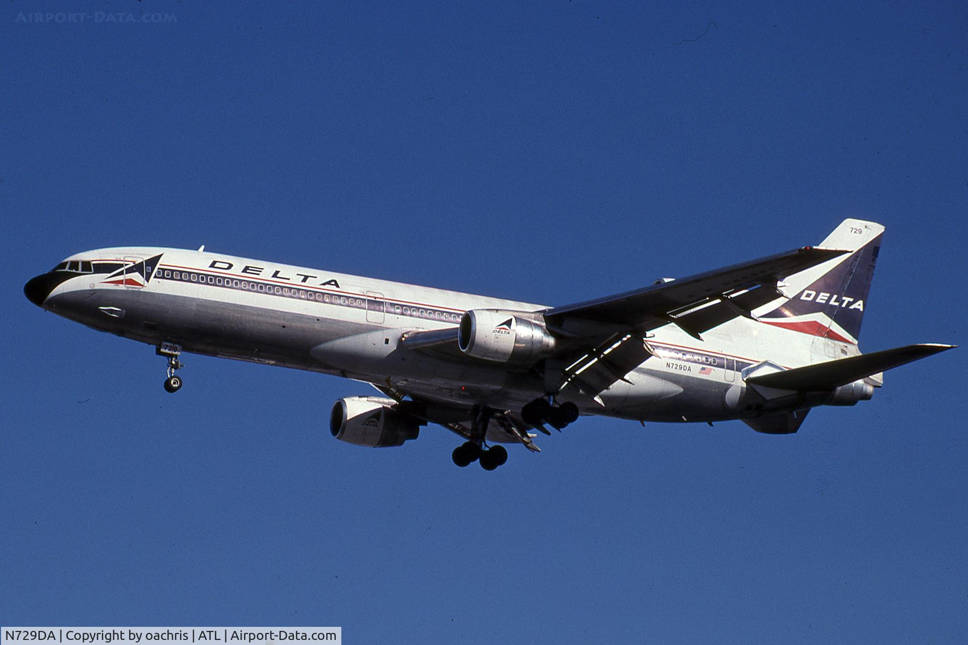 N729DA, 1980 Lockheed L-1011-385-1 TriStar 1 C/N 193C-1180, Atlanta 1999