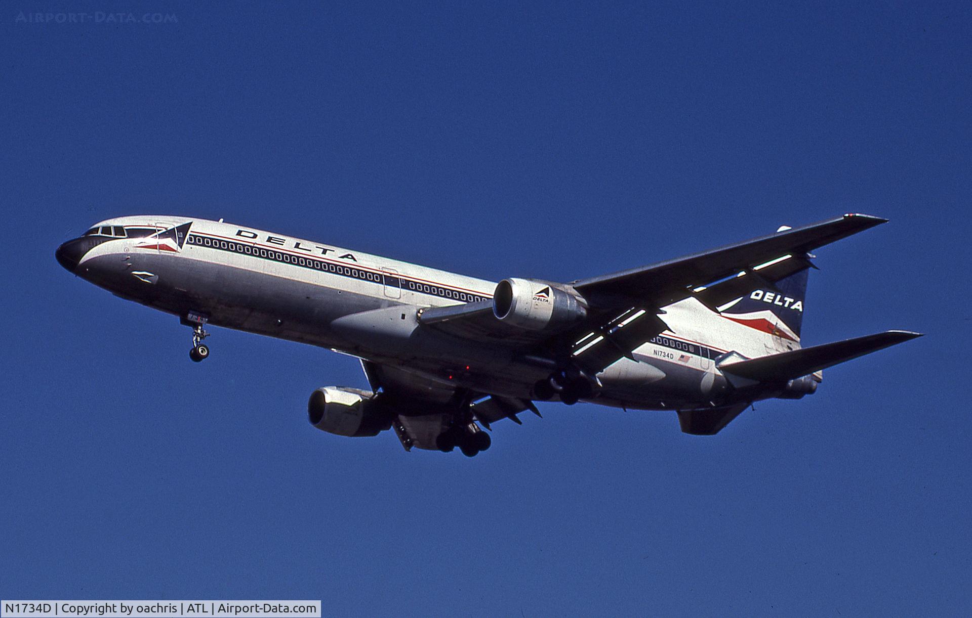 N1734D, 1981 Lockheed L-1011-385-1 TriStar 1 C/N 193C-1225, Atlanta 1999