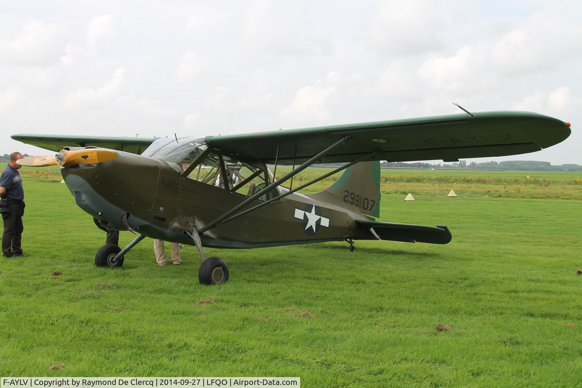 F-AYLV, 1943 Stinson L-5 Sentinel C/N 76-1348, Fly-in at Lille-Marcq.   ex USAAF 42-99107.