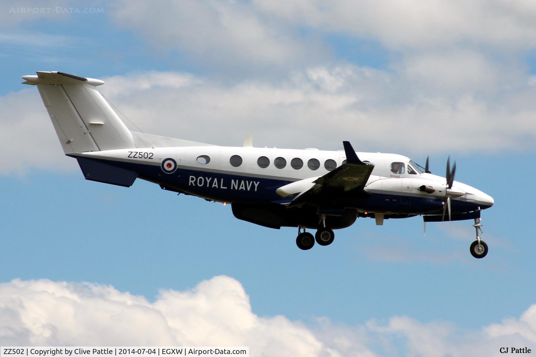 ZZ502, 2008 Hawker Beechcraft B350CER Avenger T1 C/N FL629, At RAF Waddington for Airshow 2014