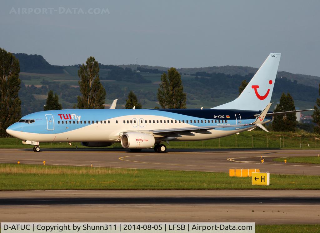 D-ATUC, 2006 Boeing 737-8K5 C/N 34684, Taxiing holding point rwy 16 in new TUI Group c/s and with scimitar winglet equipments. Was in 'Im Zug Zum Flug c/s